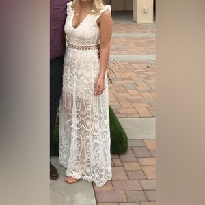 White embroidered dress AUS size 10/US size 6